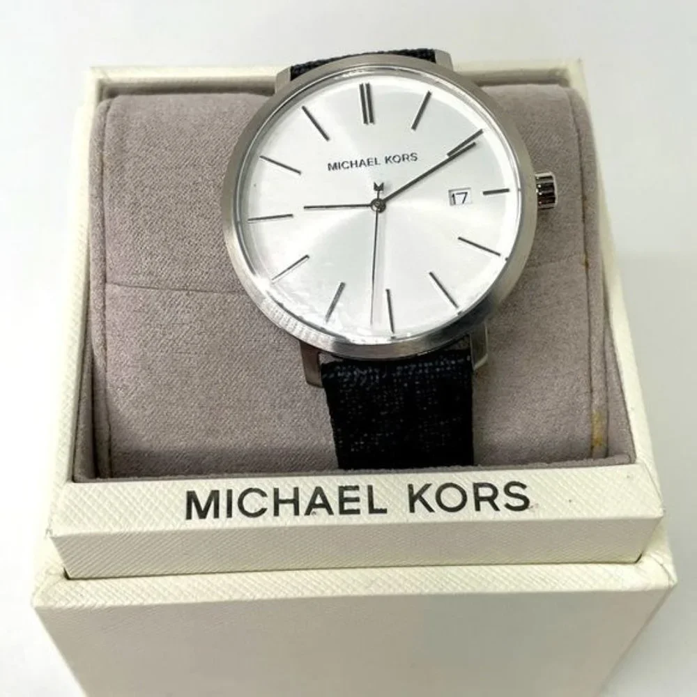 Michael Kors Blake‎ Three-Hand Black Leather watch MK8763